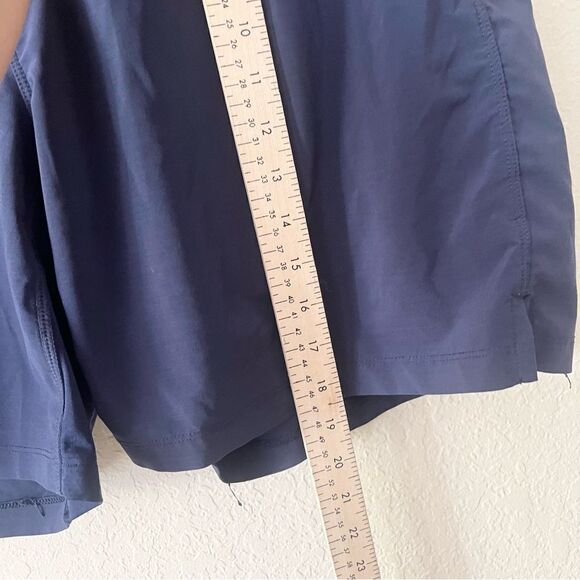 Fabletics Shorts Mens Blue Stretch Running 7” The Franchise Performance Size XL - Picture 2 of 5